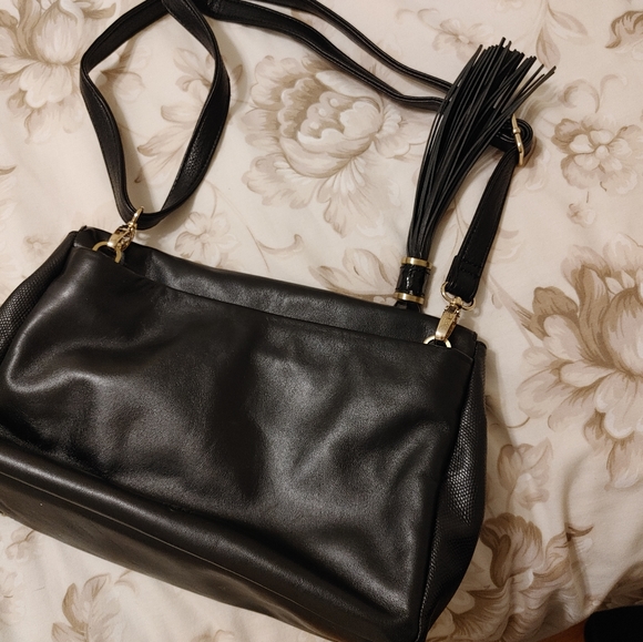 Leather edgy studded purse - Picture 2 of 4